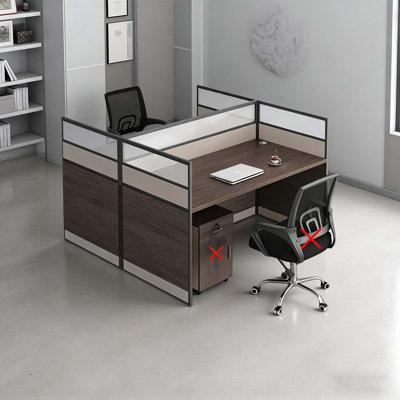 Rectangle 2 Person Office Cubicle Desk