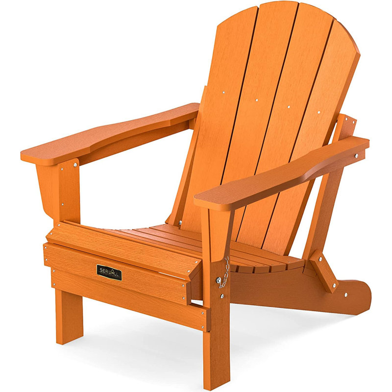 Foldable Outdoor Adirondack Chair, Orange