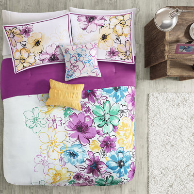 Édredon très grand / très grand avec des motifs floraux enchanteurs
