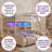 Convertible Twin XL over Queen Bunk Bed with Storage Shelf, Color-Changing LED Lights & Pegboard Organization-1160171946