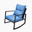 Ensemble de bistro 3 pièces pour terrasse avec coussin bleu pour jardin