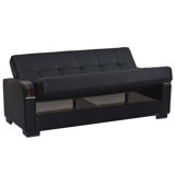 Nesler Mobi Max 87 in. Vegan Leather 3-Seater Twin 3-in-1 Sleeper Sofa Bed with Storage