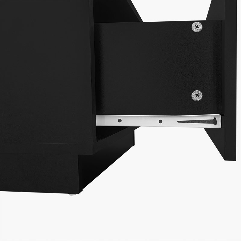Darnika Solid Coffee Table with Storage, Black