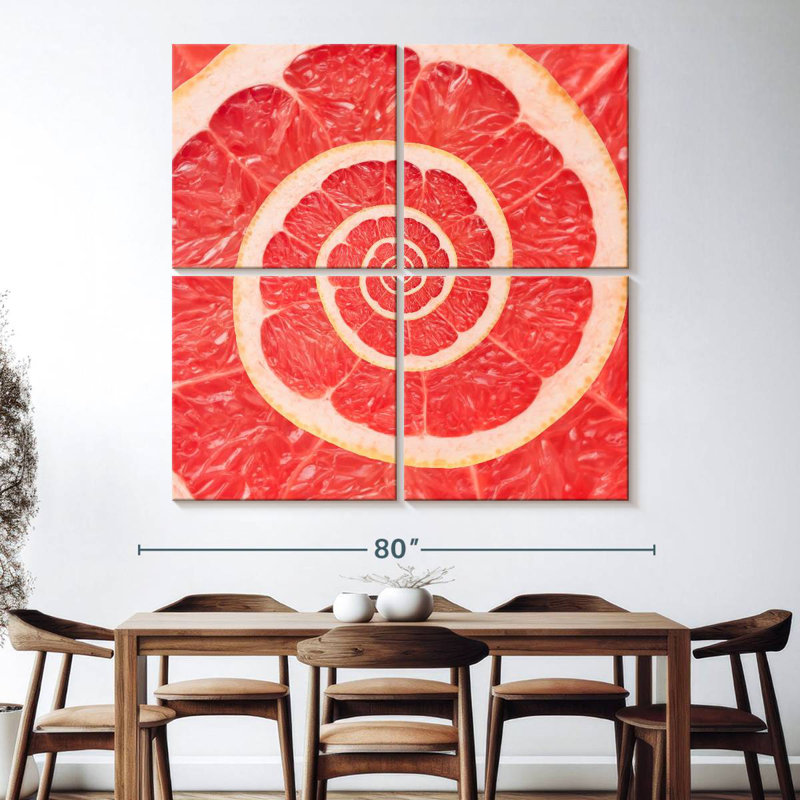 Yarlin Fresh Grapefruit Spiral, 74'' H x 74'' W
