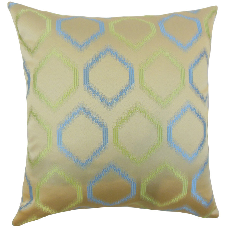 Coussin décoratif géométrique , Bleu