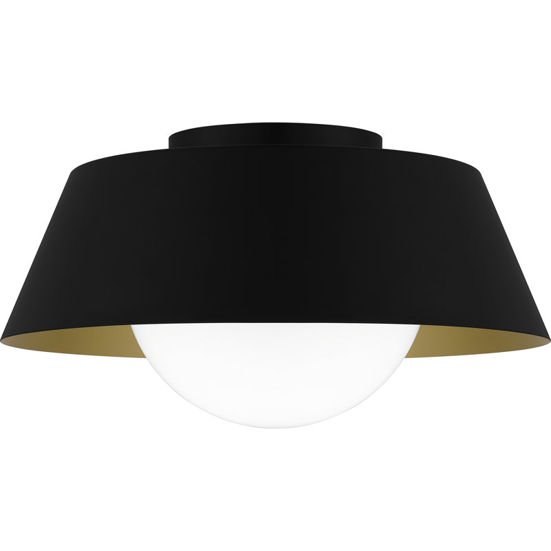 Plafonnier encastré noir mat 1 lumière Amarone