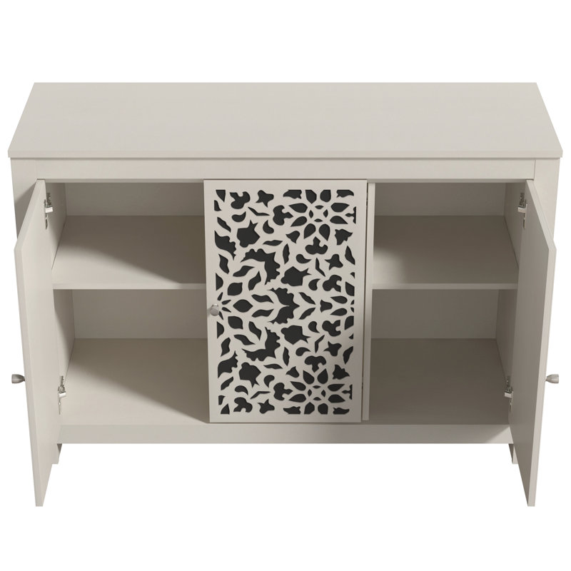 Buffet de 44,3 po de largeur Arrastia, Barli, Beige / Crème