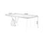 Bureau rectangulaire noir en bois massif et acrylique-109323299