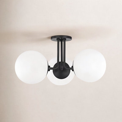 Luna Glass Semi Flush Mount