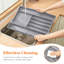 Expandable Silverware Drawer Organizer, Utensil Tray for Kitchen，Black-705185978