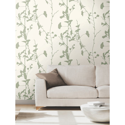 Papier peint silhouette Ginkgo