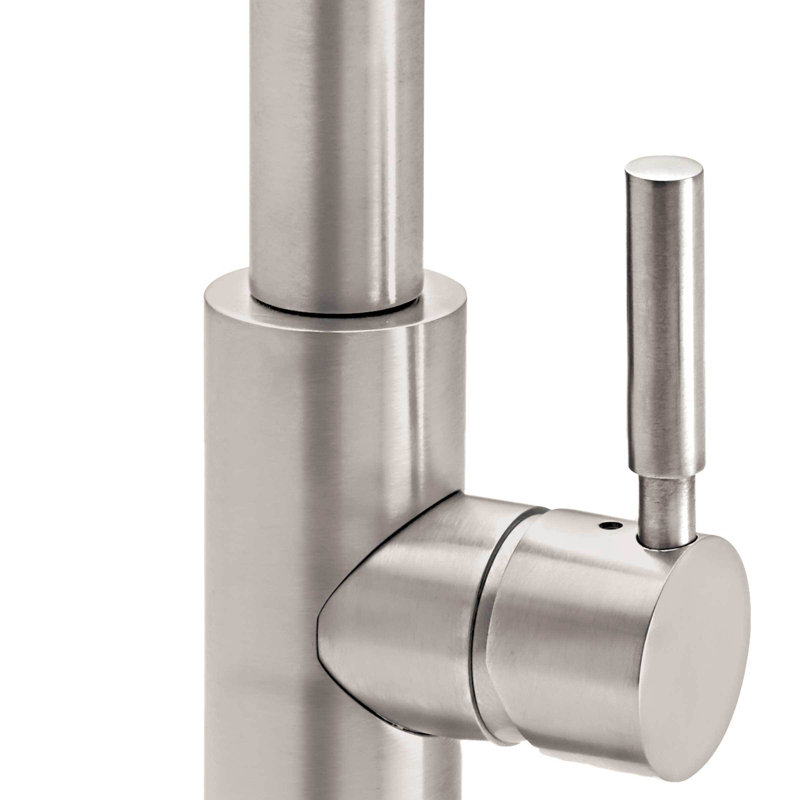 Corsano Contemporary Pull Out Kitchen Faucet with ST Series Handle, Satin Nickel