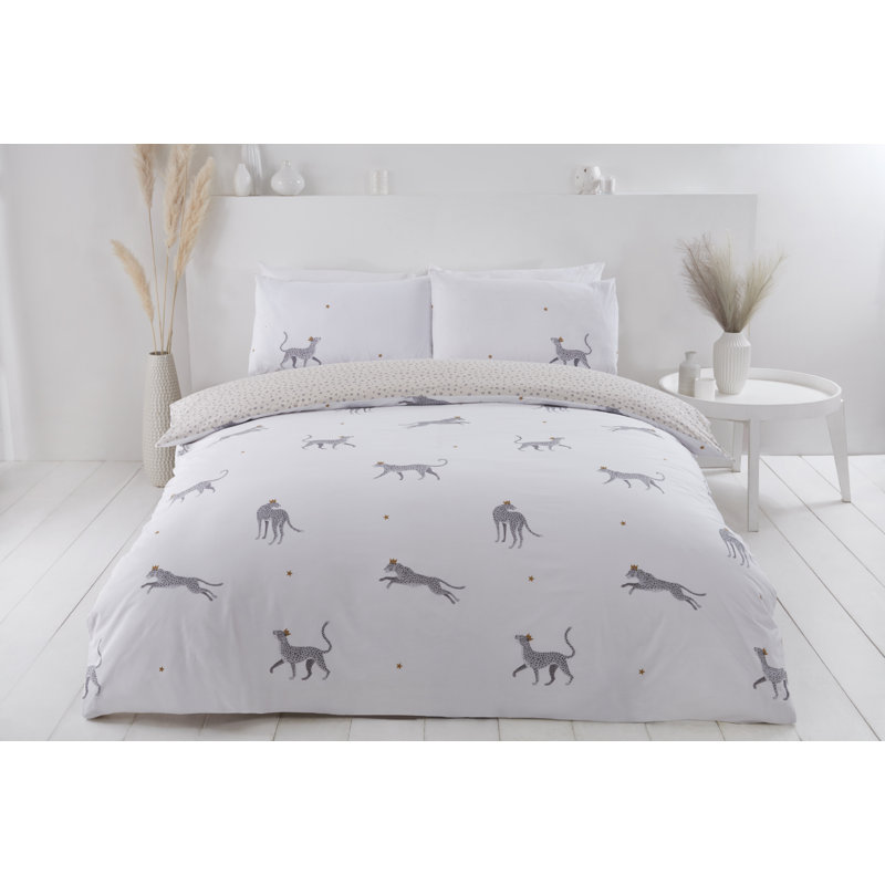 Romy Wildlife Duvet Cover Set with Pillowcases, Double Duvet Cover + 2 Standard Pillowcases