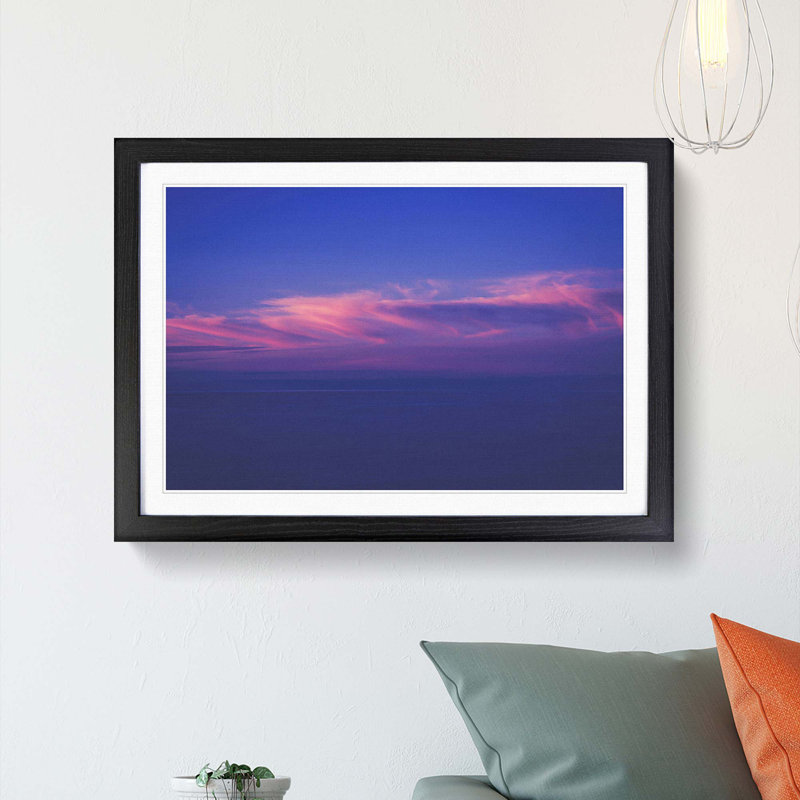 Light Clouds - Picture Frame Photograph Print, 36cm H x 48cm W x 2cm D, Black Framed