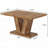 47.24" Walnut Brown Farmhouse Dining Table - Pedestal Base, Seats 4-6