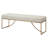 Nehmia Ivory Leather Bench