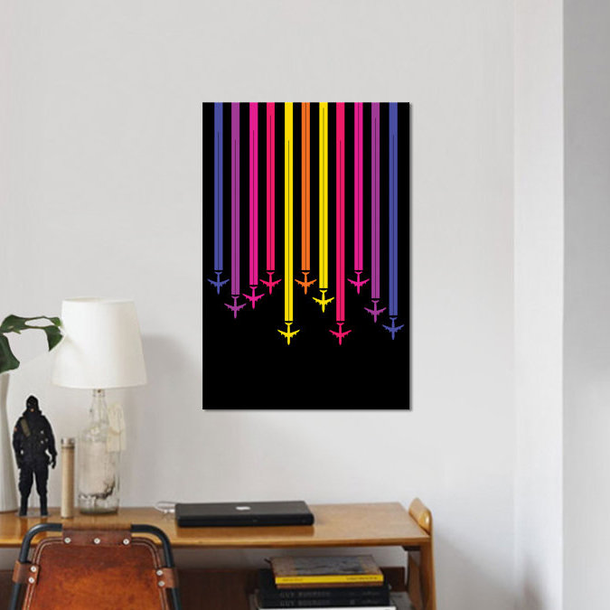 « vibrant », impression sur toile, H 40 po x l 26 po x P 1,5 po, Toile tendue, Pas de tapis