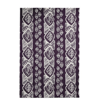 Tapis à motif géométrique safari / mauve / blanc cassé Safari