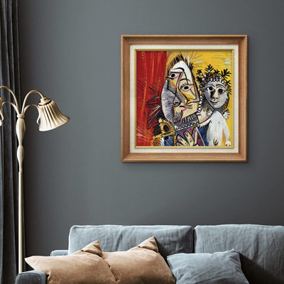 «Love and Musketeer» par Pablo Picasso - Peinture sur toile encadrée