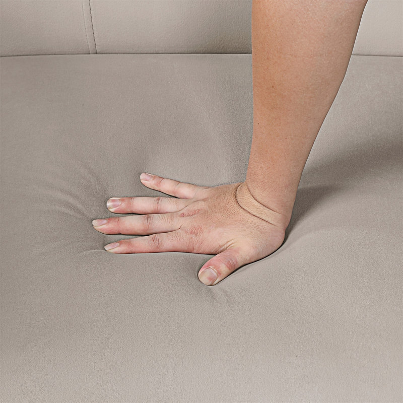 Chaise d'appoint rembourrée et capitonnée, Brun