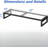 Dual Monitor Stand Riser, Tempered Glass Computer Desk Organizer With Mouse Pad For Laptop, Imac, TV, Black
