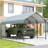 10'x20'x10' Heavy Duty Metal Carport, Steel Carports with Galvanized Steel Frame