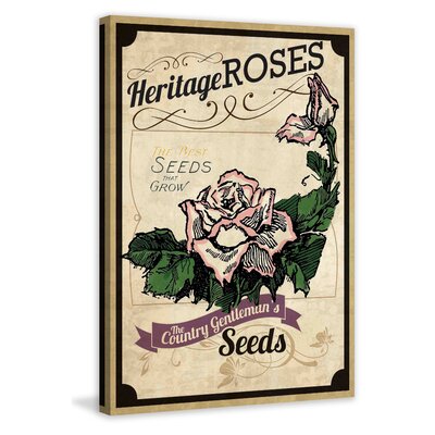 Flower Packet Roses' Painting Print on Wrapped Canvas -  Marmont Hill, MH-FMKIT-148-C-18