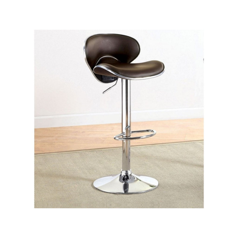 Tabouret de bar pivotant à hauteur ajustable Aubriella, Marron foncé