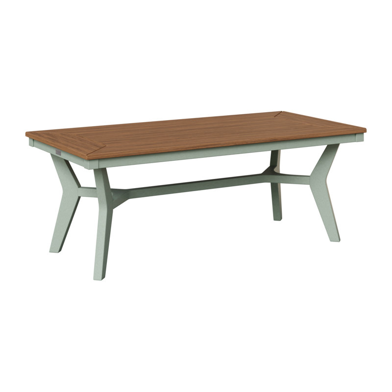Table basse berlinoise Berlin, Acajou antique, Écume de mer, écume de mer
