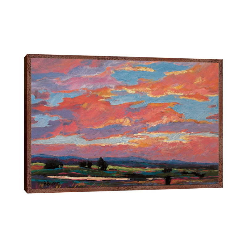 Pink Clouds Over The Foothills 1 Piece Wall Art on Canvas, 66.04 cm H x 45.72 cm W, Classic Wood Floated Frame