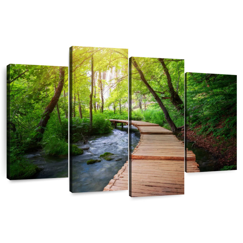 Alvord Plitvice Lake Pathway, 32" H x 52" W