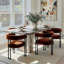 Ensemble de 6 fauteuils de salle à manger rembourrés en velours de 18 po (ensemble de 6)-750394914