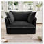 Fauteuil d'appoint en chenille avec 2 coussins décoratifs-1464286128