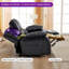 Ensemble de salon inclinable manuel en similicuir 2 pièces - Siège spacieux avec rangement et porte-gobelets-1379024208