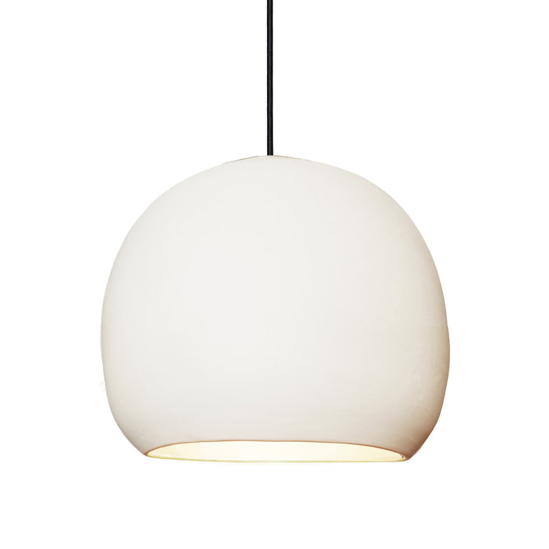 Clay 1 - Light Pendant, Ship Rope, Matte White, 100" H x  5" D