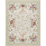 Hand-Knotted High-Quality Beige Area Rug