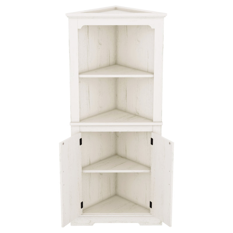 Grande armoire d'angle avec portes pour le salon, Beige