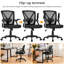 Mesh Desk Chair with Flip-up Armrest-334066800
