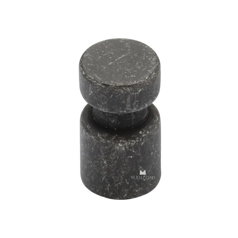 Pipe Dot Cabinet Stick Knob, Vintage Black