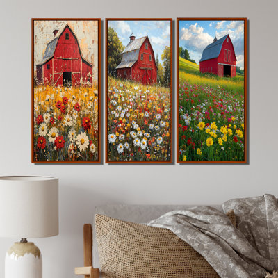 Barnyard In Full Bloom I - Farm Wall Art Collection