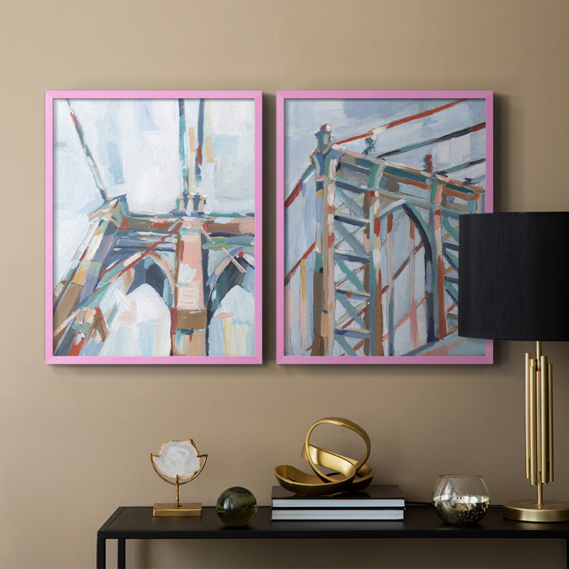«Big City Colors I», reproduction encadrée de qualité supérieure - prête à être accrochée - aucun clou requis - aucun clou requis