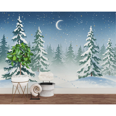 Papier peint Serene Snowy Forest