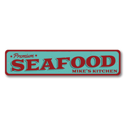 Premium Seafood Aluminum Sign