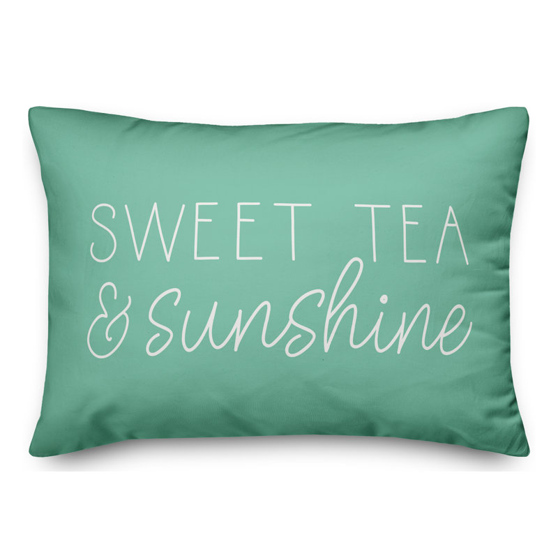  Housse de coussin rectangulaire et insert Sweet Tea and Sunshine, Vert menthe