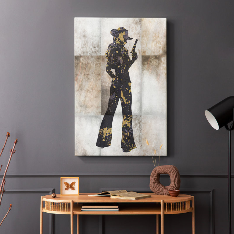 Cow-Girl I - galerie Cavas, H 18 po x l 12 po