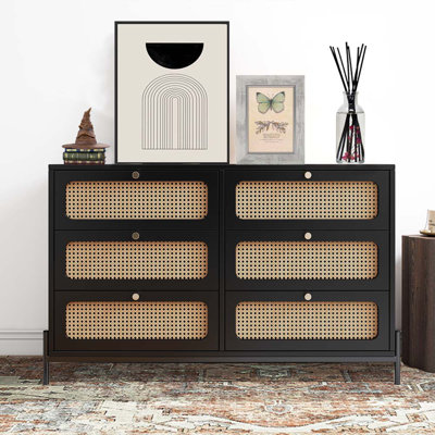 Bubacarr Console Table with 6 Drawers for Storage, Suitable for Living Room, Apartment