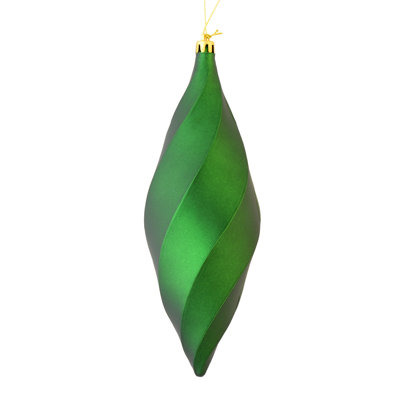 8" Matte Swirl Finial Ornament