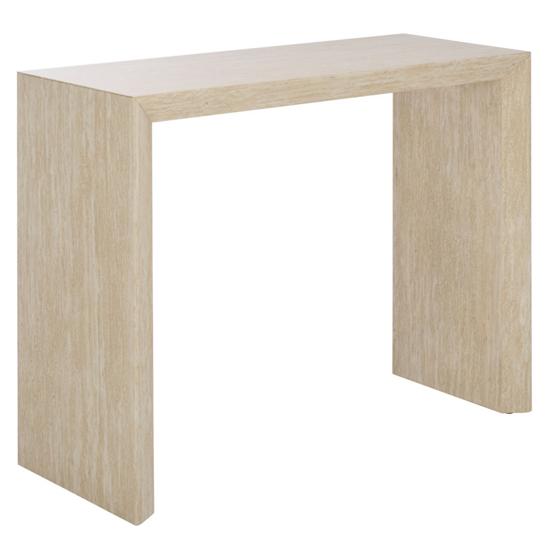 Woodrow Console Table, Faux Travertine