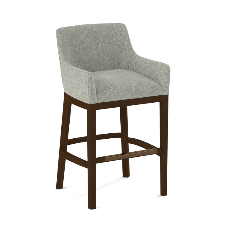 Upholstered Stool, Pecan, Evolution Caribou