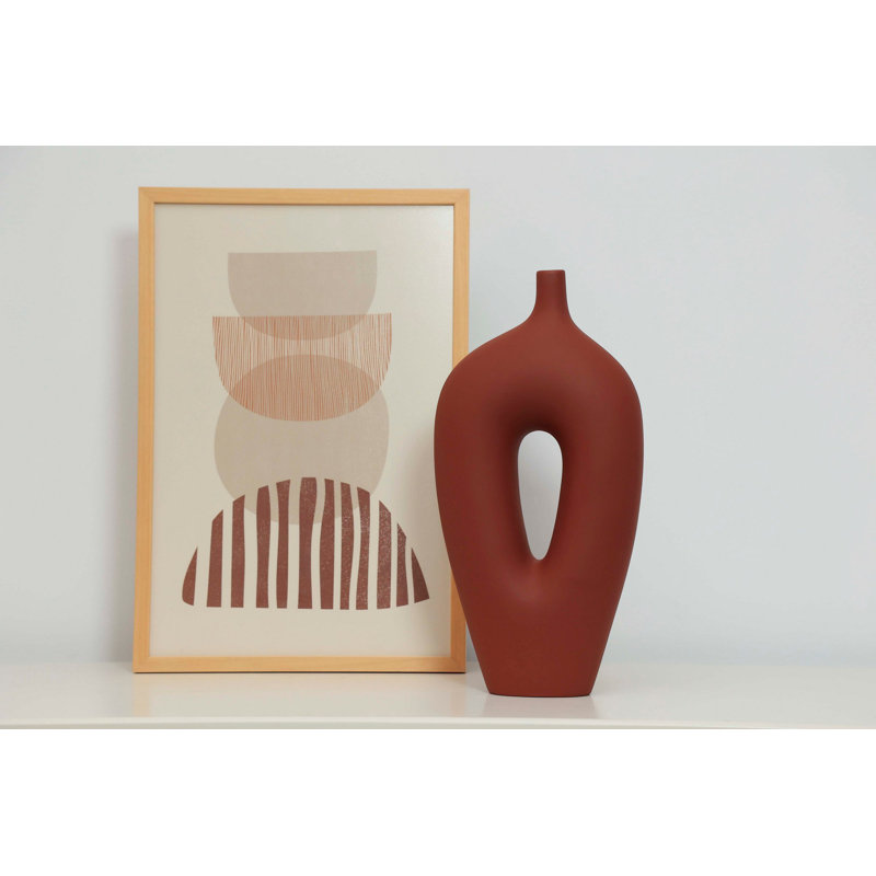 Cyna Ceramic / Porcelain Table Vase, Red